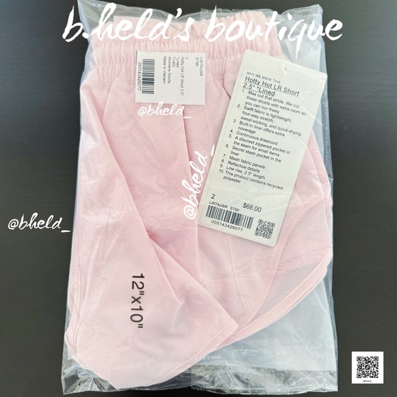 lululemon Hotty Hot Low-Rise Lined Short 2.5" Strawberry Milkshake Sz 2 New NWT - Picture 13 of 15